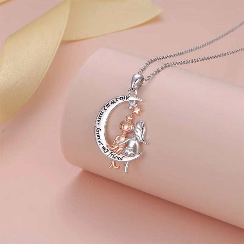Wholesale Moon Friend Alloy Pendant